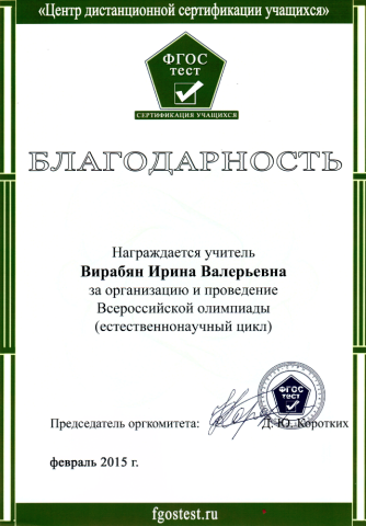 Документ преподавателя Вирабян Ирина Валерьевна