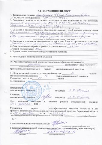 Документ преподавателя Мещеряков Юрий Владимирович