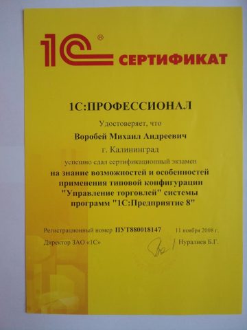 Документ преподавателя Воробей Михаил Андреевич