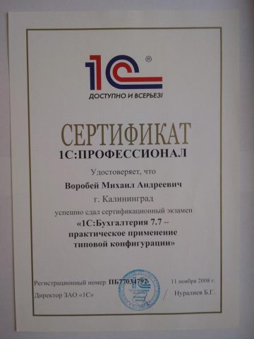 Документ преподавателя Воробей Михаил Андреевич