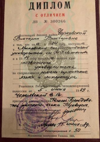 Документ преподавателя Чернявская Виктория Викторовна