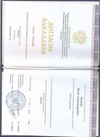 Документ преподавателя Мелков Денис Александрович
