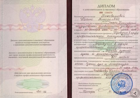 Документ преподавателя Кижеватова Талина  Николаевна