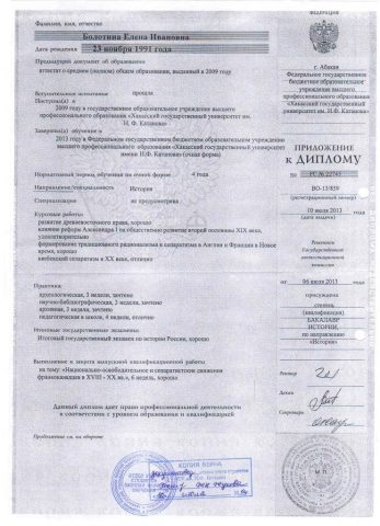 Документ преподавателя Болотина Елена Ивановна
