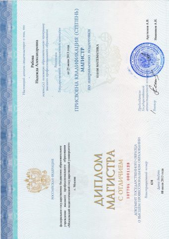 Документ преподавателя Рябова Надежда Александровна