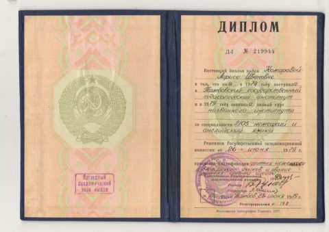 Документ преподавателя Комарова Лариса Ивановна