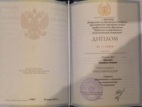 Документ преподавателя Крылова Екатерина Игоревна