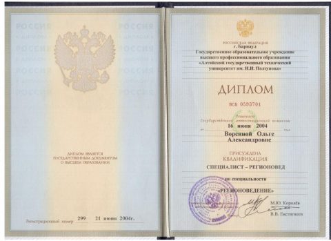 Документ преподавателя Ворсина Ольга Александровна
