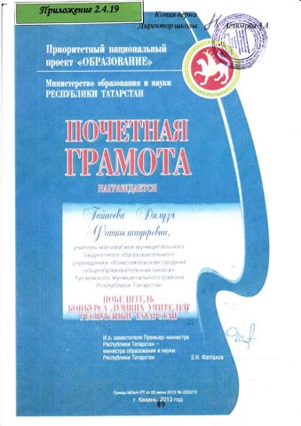 Документ преподавателя Гайнеева Дилузя Фаткылкадировна