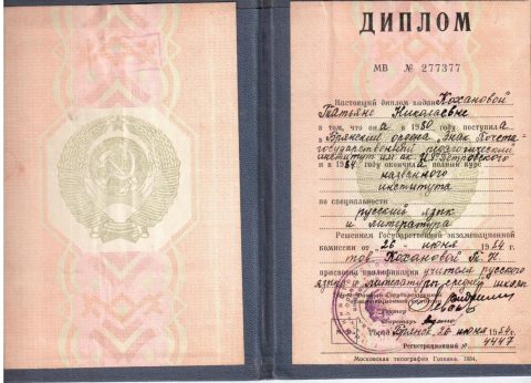 Документ преподавателя Коханова Татьяна Николаевна
