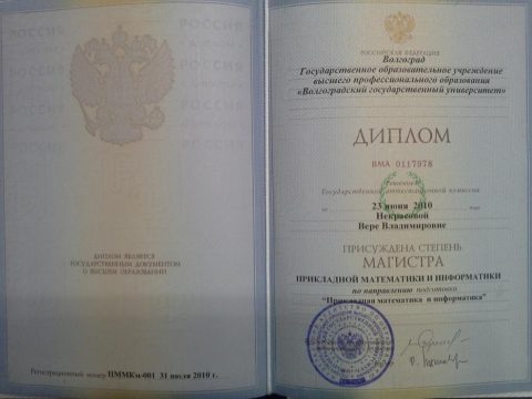Документ преподавателя Некрасова Вера Владимировна