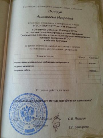 Документ преподавателя Склярук Анастасия Игоревна