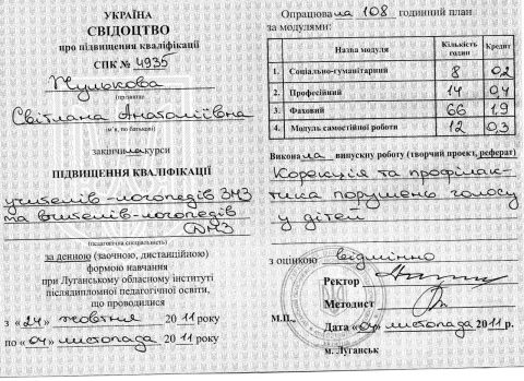 Документ преподавателя Жулькова Светлана Анатольевна