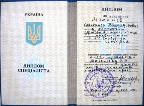 Документ преподавателя Малышев Александр Владимирович