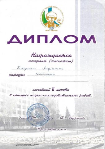 Документ преподавателя Кокорина Людмила Владимировна