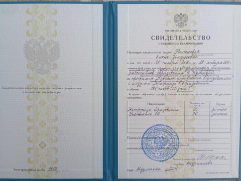 Документ преподавателя Рыжкова Елена Индусовна