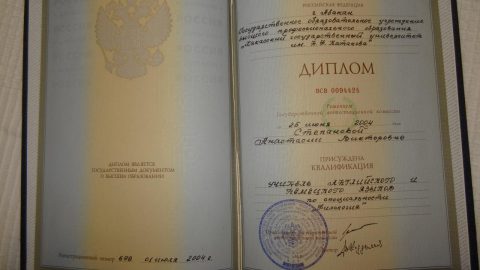 Документ преподавателя Степанова Анастасия Викторовна