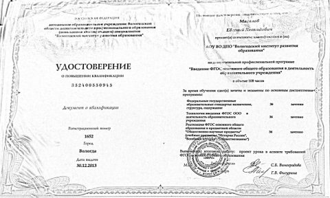 Документ преподавателя Масалов Евгений Леонидович
