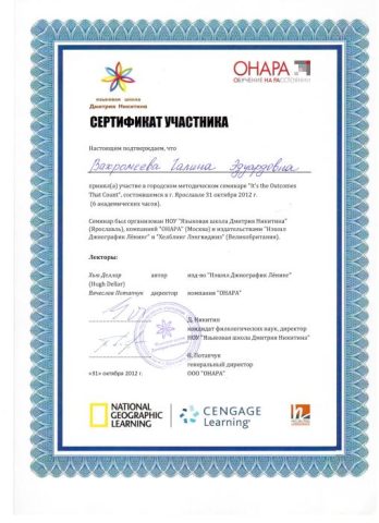 Документ преподавателя Фролова Галина Эдуардовна