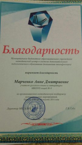 Документ преподавателя Кириллова Анна Дмитриевна
