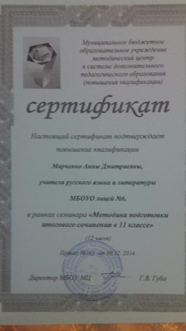 Документ преподавателя Кириллова Анна Дмитриевна