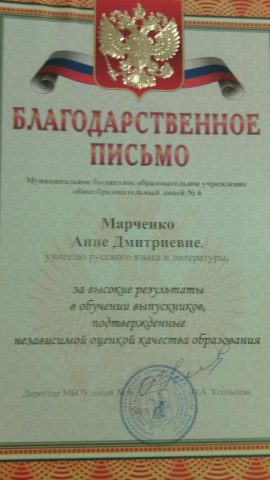 Документ преподавателя Кириллова Анна Дмитриевна