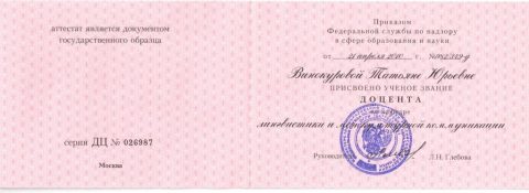 Документ преподавателя Сомикова Татьяна Юрьевна